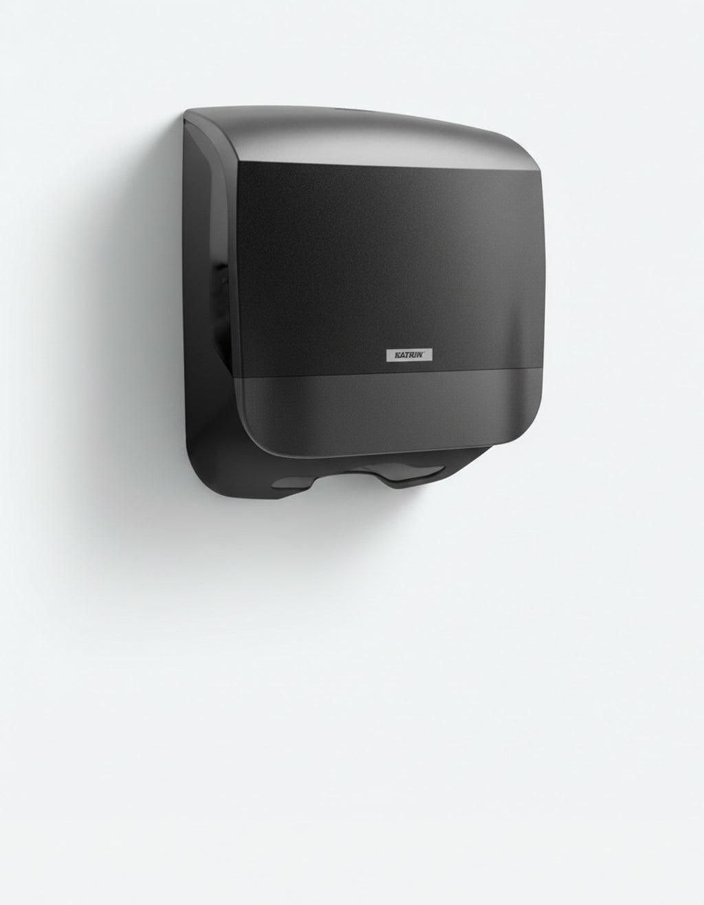 Dispenser Katrin Håndklædeark S L13.5xB30xH32.9cm Plast Sort,1 stk/krt