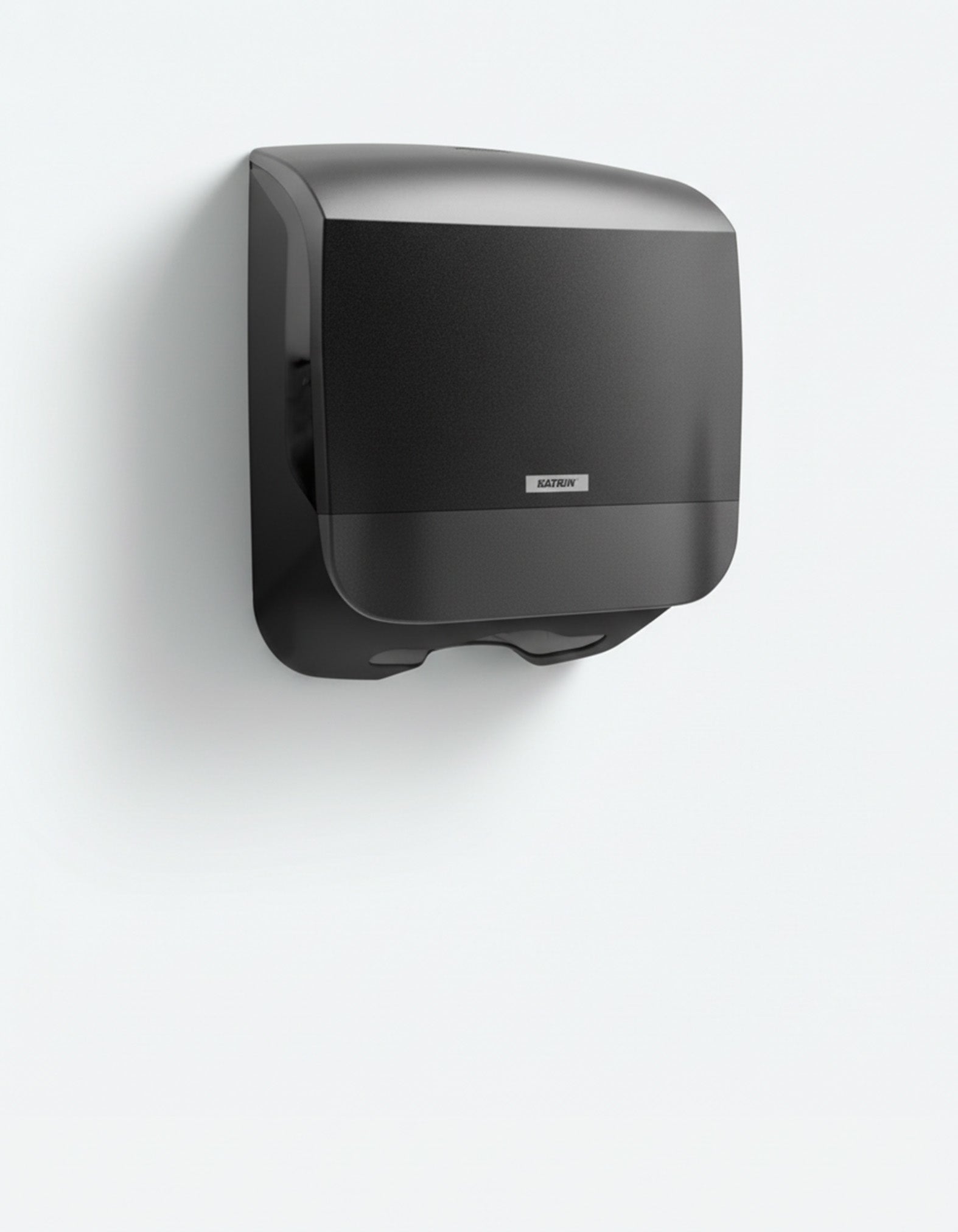 Dispenser Katrin Håndklædeark S L13.5xB30xH32.9cm Plast Sort,1 stk/krt