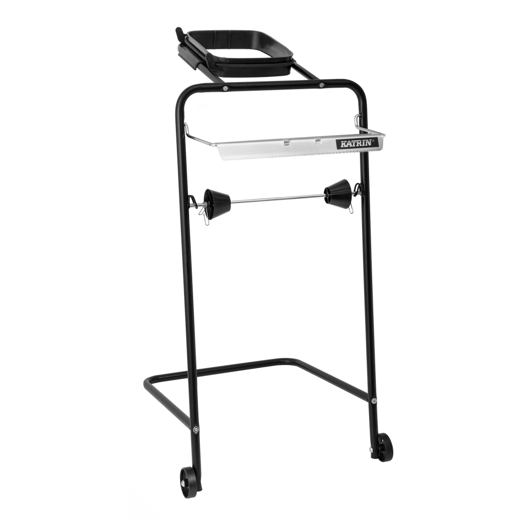 Dispenser Aftørringsrulle Katrin Black Line Gulvstativ rulle op til 40 cm,1 stk