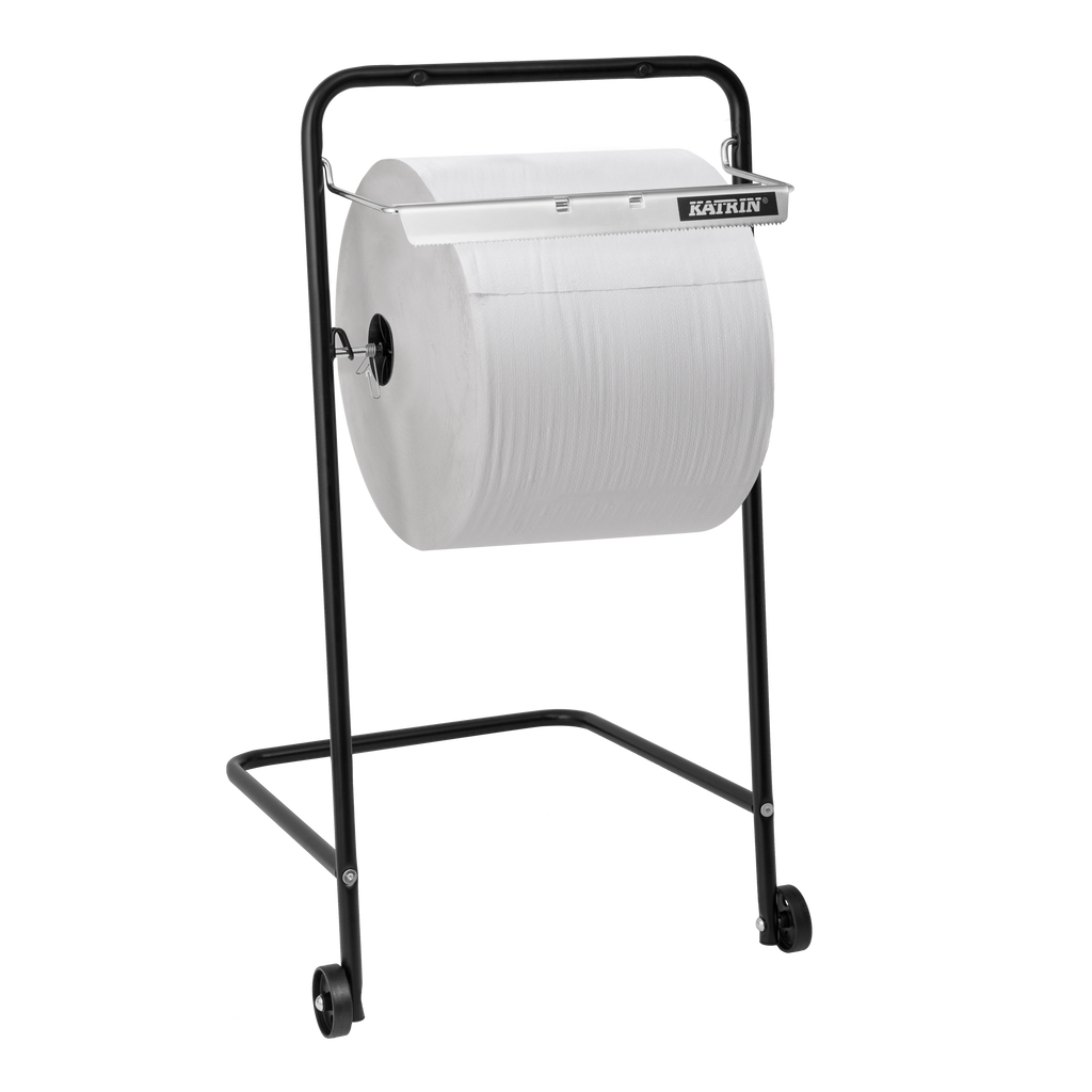 Dispenser Aftørringsrulle Katrin Black Line Gulvstativ rulle op til 40 cm,1 stk