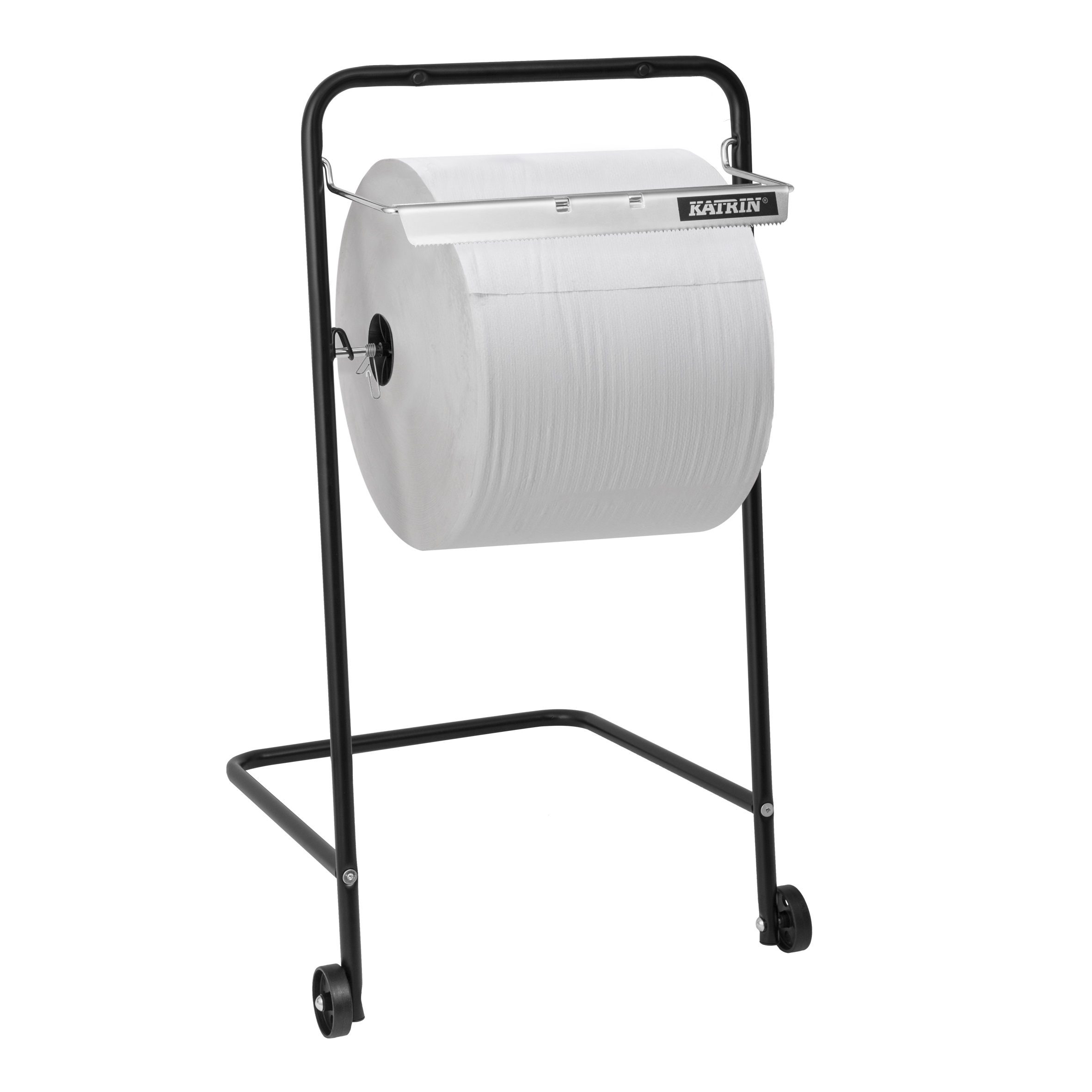 Dispenser Aftørringsrulle Katrin Black Line Gulvstativ rulle op til 40 cm,1 stk