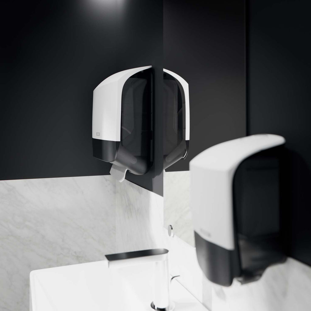 Dispenser Katrin Håndklædeark S L13.5xB30xH32.9cm Plast Hvid,1 stk/krt