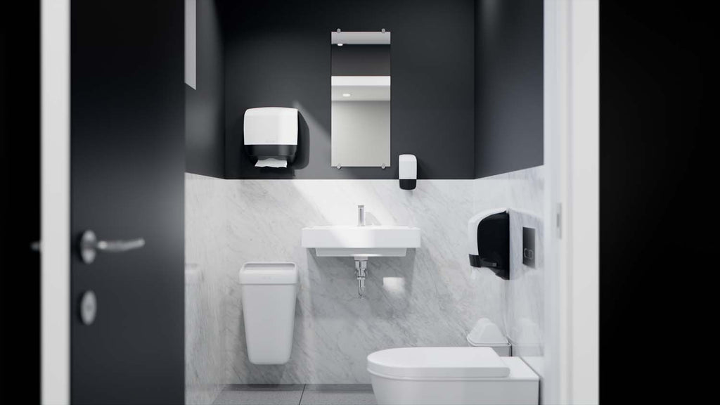 Dispenser Katrin Håndklædeark S L13.5xB30xH32.9cm Plast Hvid,1 stk/krt