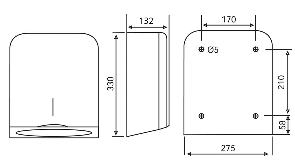 Dispenser Håndklædeark Katrin med Lås Metal Hvid,stk