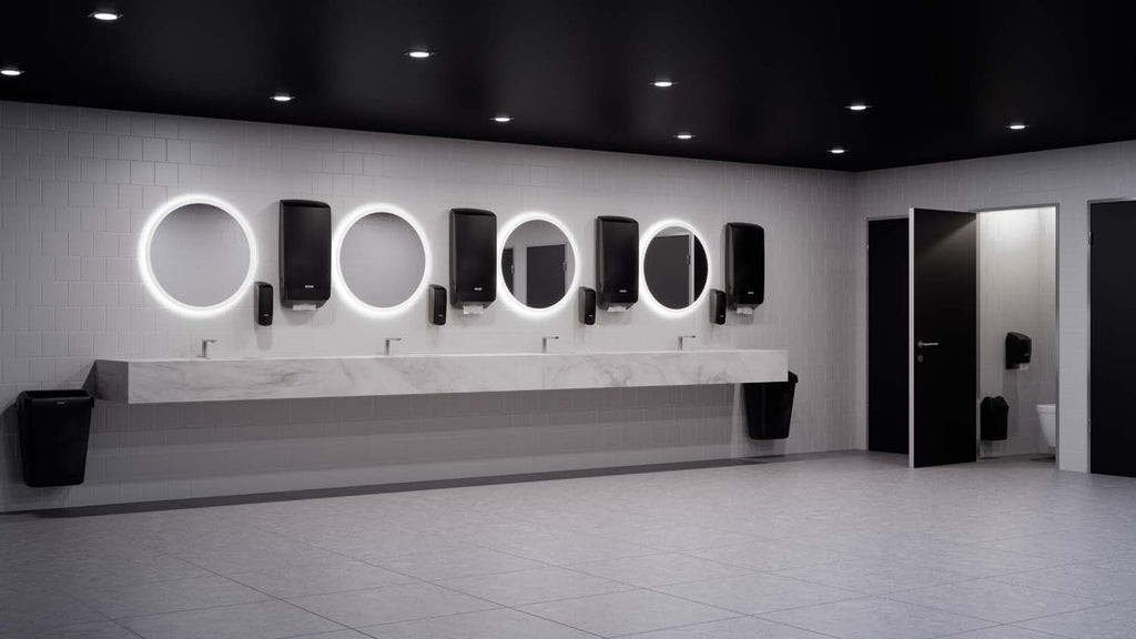 Dispenser Katrin Håndklædeark XL L14.6xB33.8xH73cm Plast Sort,1 stk/krt