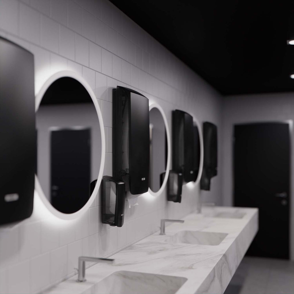 Dispenser Katrin Håndklædeark XL L14.6xB33.8xH73cm Plast Sort,1 stk/krt