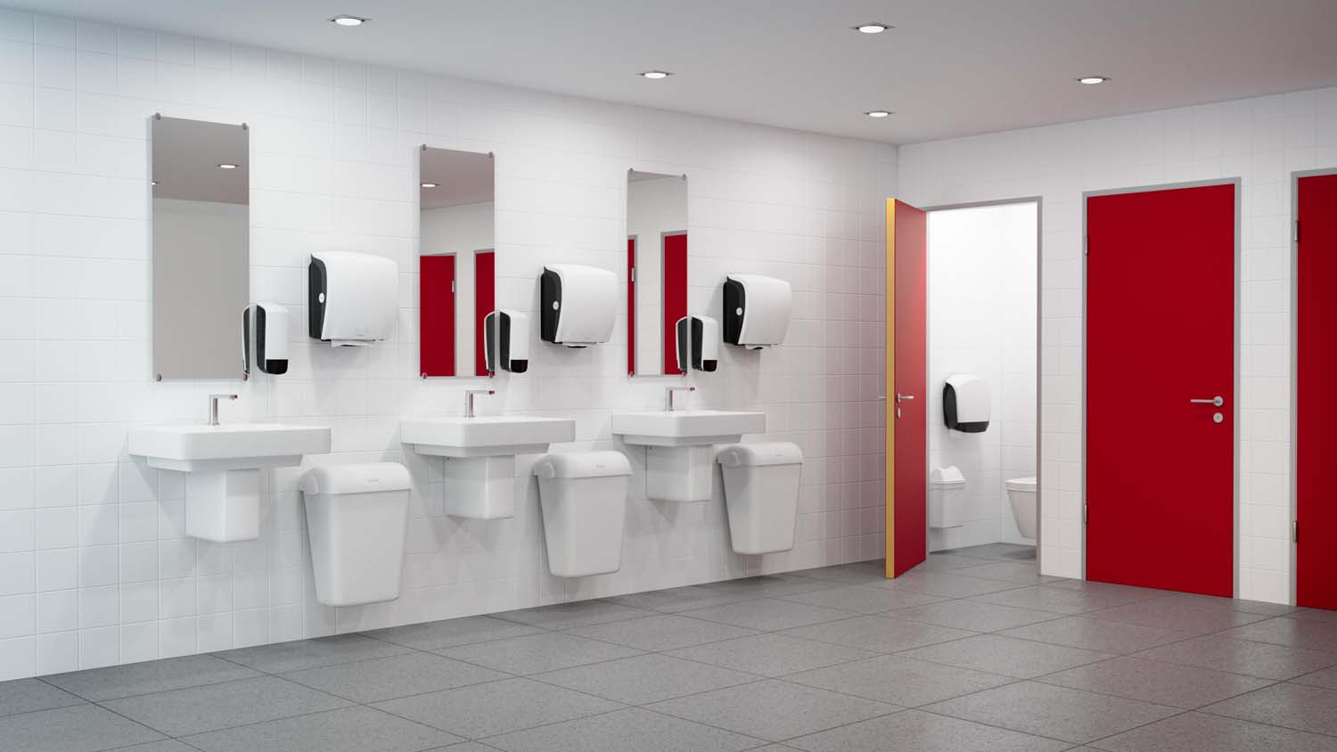 Dispenser Katrin Håndklæderulle XL L21.6xB32.2xH39.7cm ABS Hvid,1 stk/krt