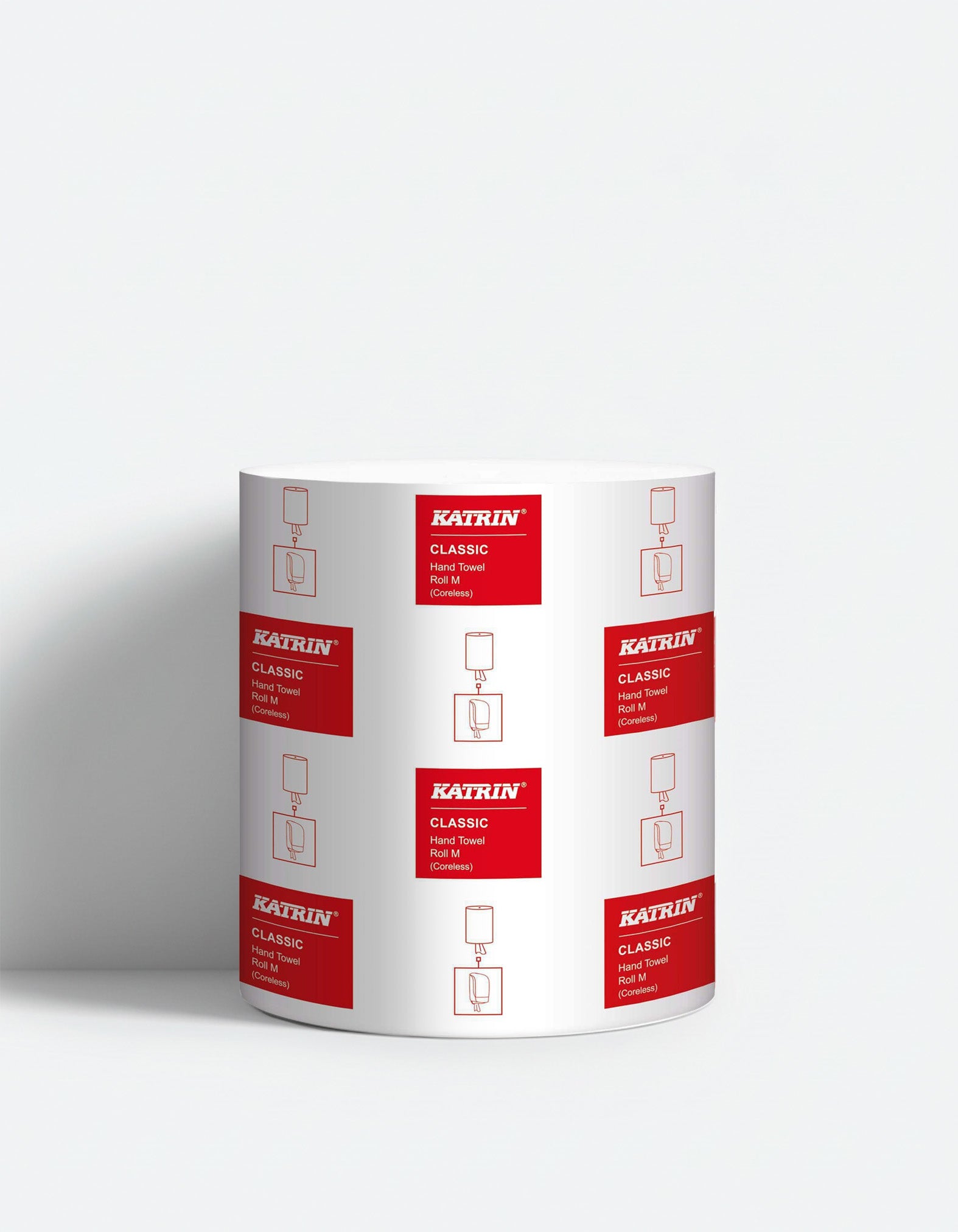 Håndklæderulle, Midi, 1-lag, Mix, Hvid, Ø190×205 mm × 320 m, Uperforeret, Uden hylse, 6 rl pr. krt