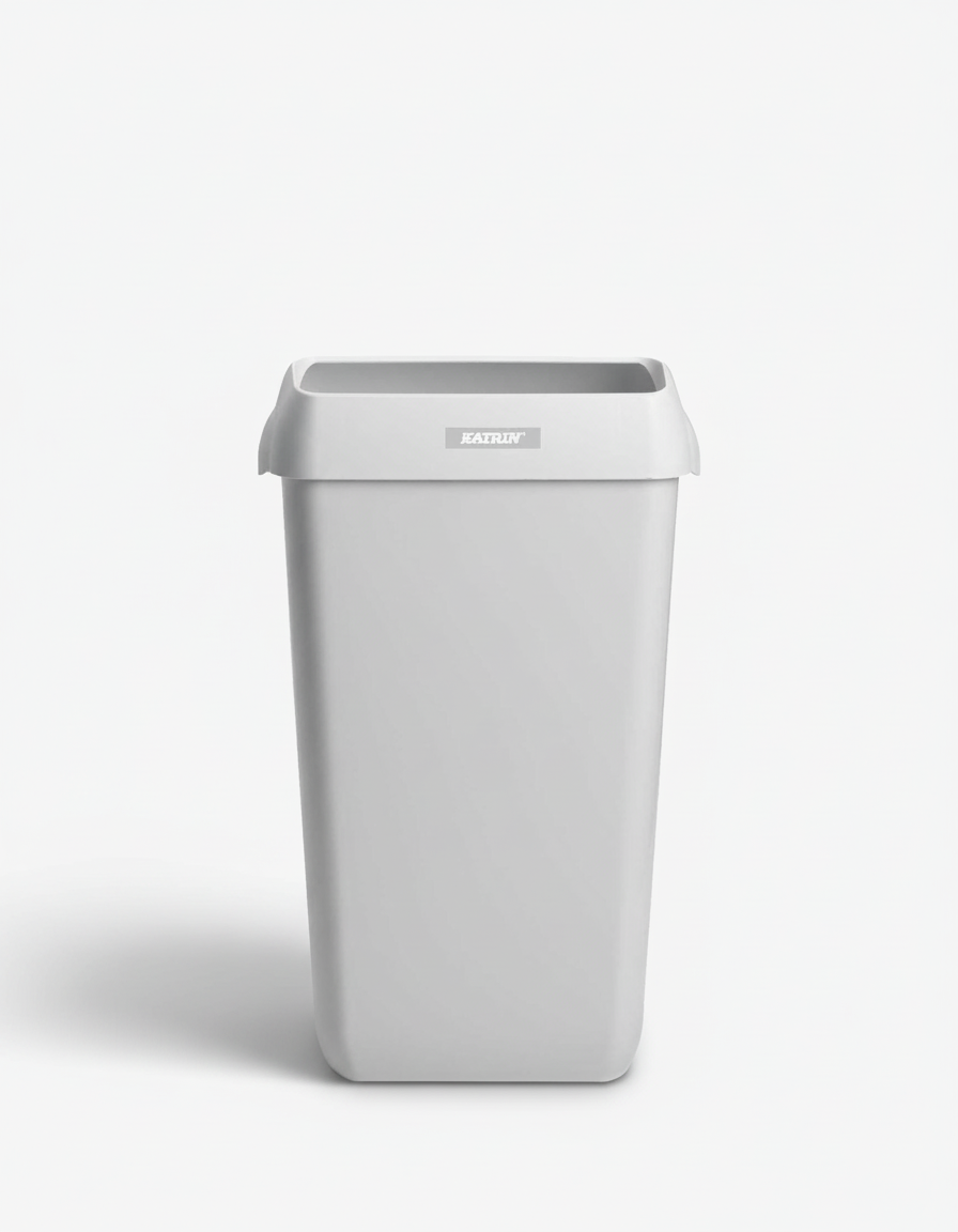 Affaldsspand, 25 L, Plast, Hvid, Til vægophæng