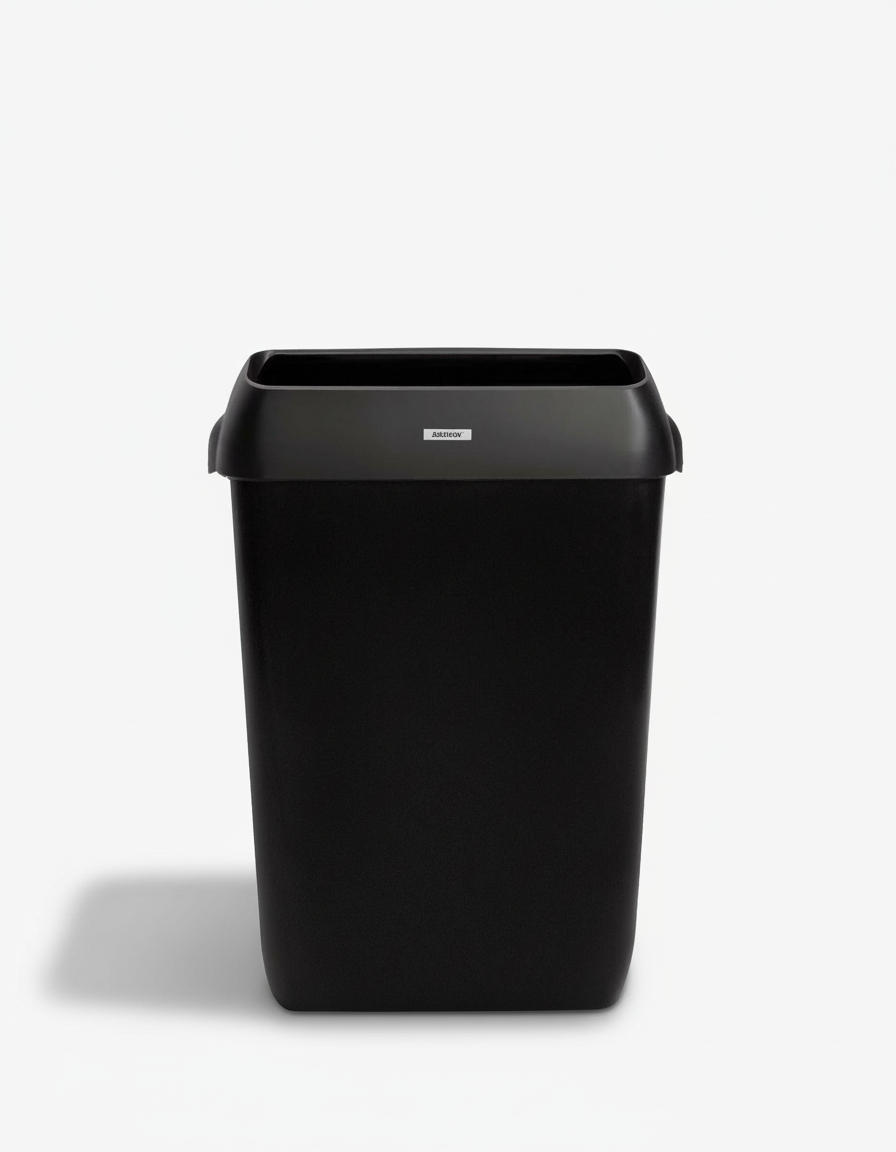 Affaldsspand, 50 L, Plast, Sort, Med låg, Til vægophæng