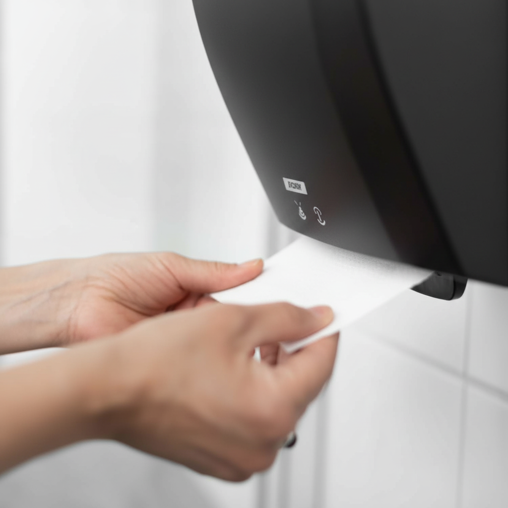 Dispenser Katrin Håndklæderulle Hybrid L21.6xB32.2xH39.7cm Plast Sort,1 stk/krt