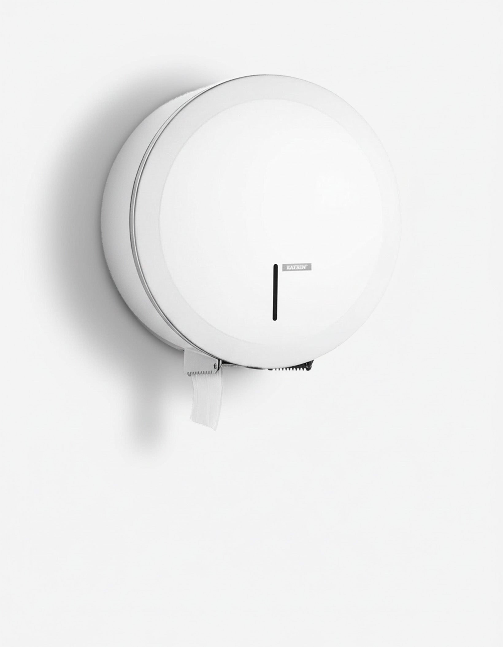 Dispenser Toiletpapir Katrin Jumbo Midi/Maxi med Lås Metal Hvid,stk