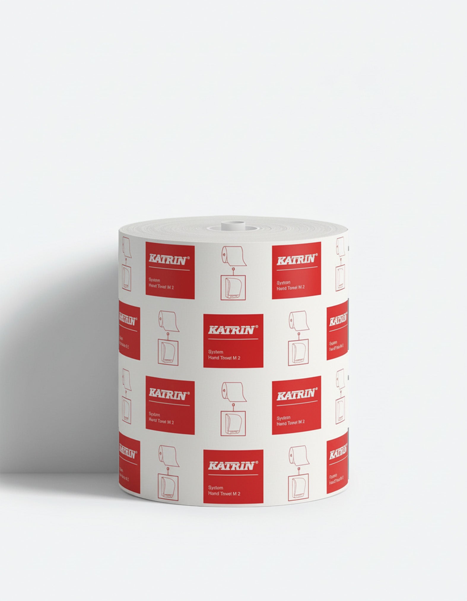 Håndklæderulle, System M2, 2-lag, Mix, Hvid, Ø190×210 mm × 170 m, Med hylse, 6 rl pr. krt