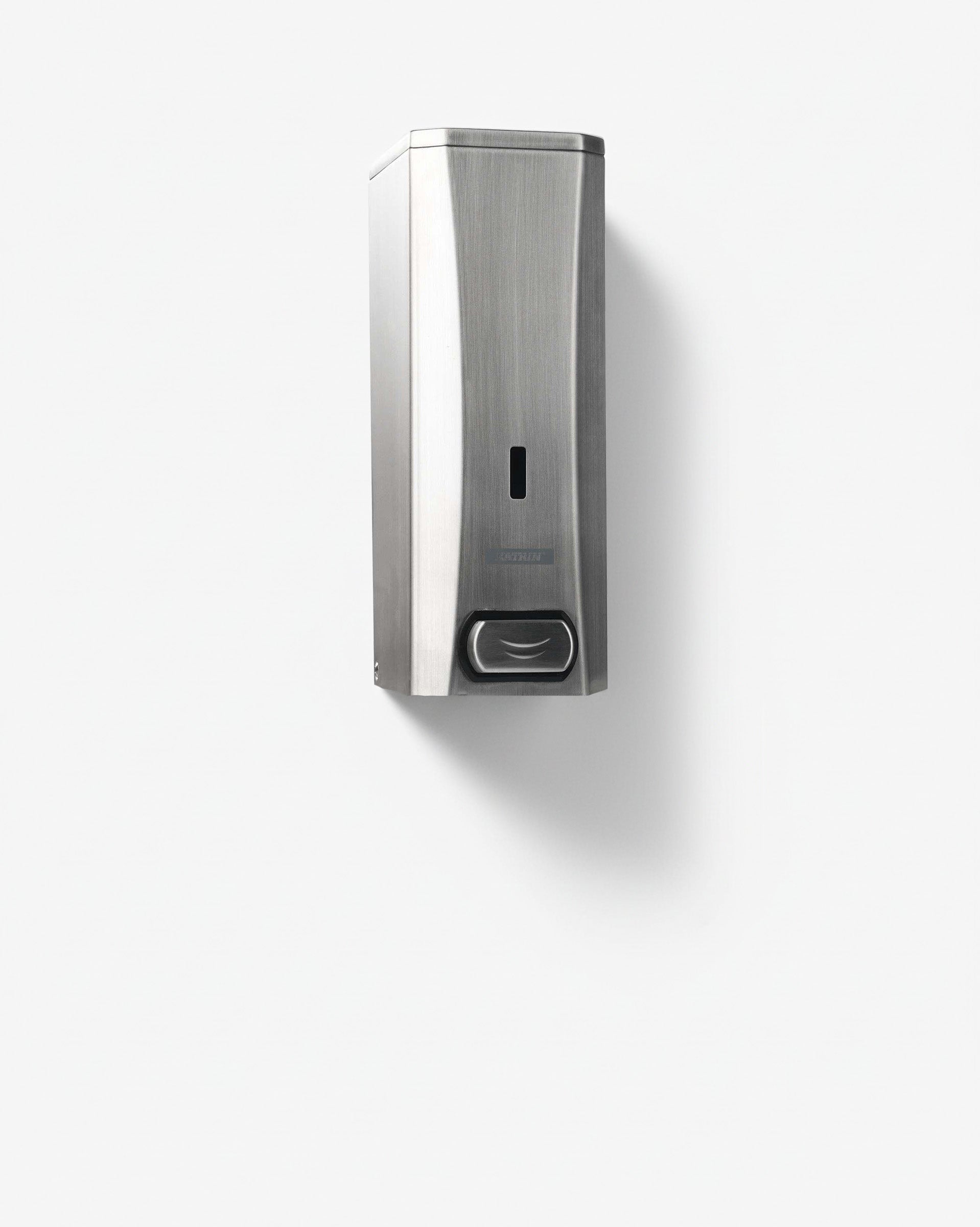 Dispenser Manuel Katrin Metal 1000ml Børstet stål Sølv til sæbe/hånddesinfektion,1 stk